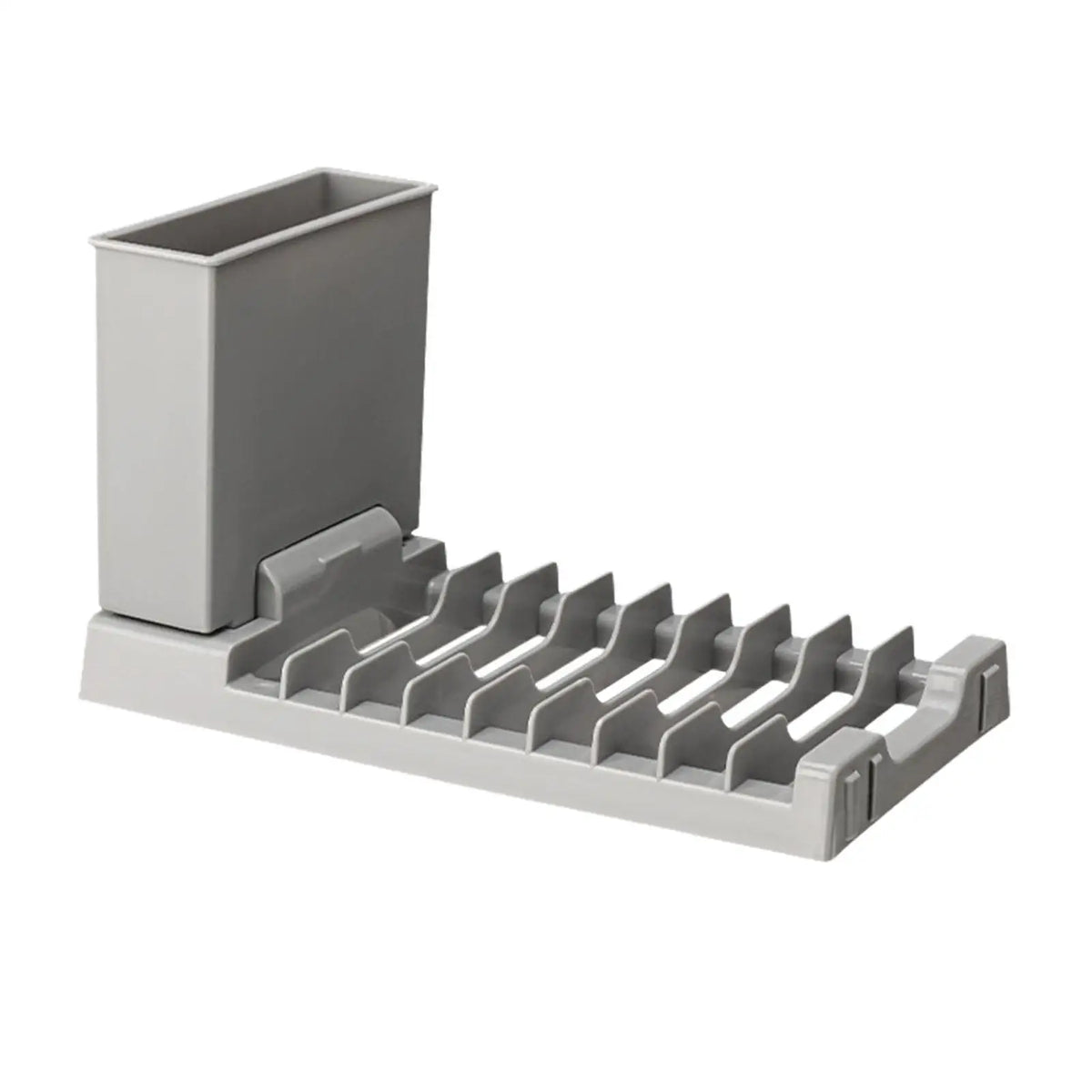 range assiettes pliable multifonction moderne ustensils porte couverts évier blanc gris noir decoration cuisine