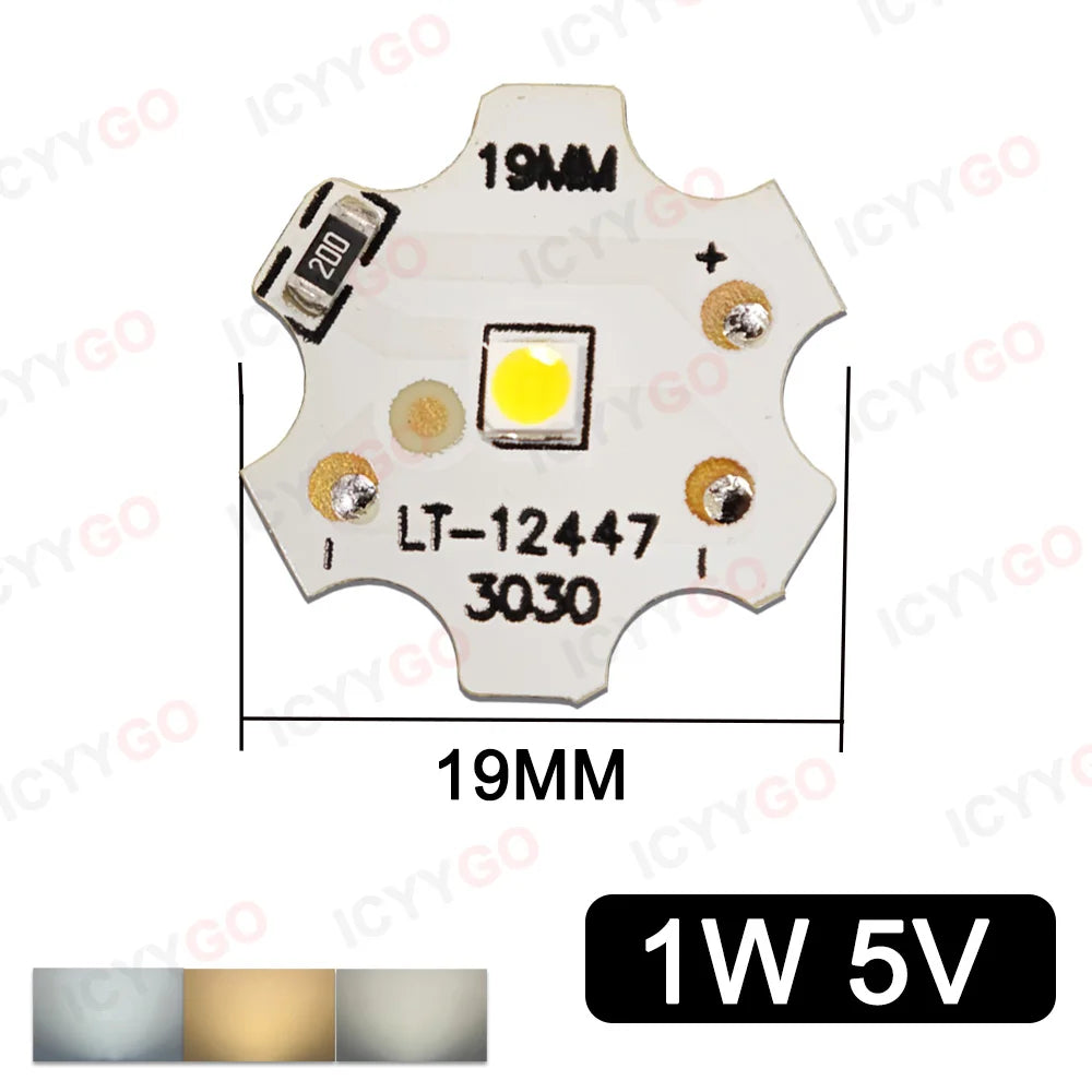 ampoules led 5v 12v 24v blanc chaud plaque 19mm diode carré moderne fixations vis