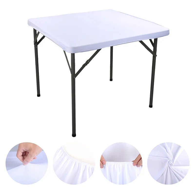 couvre table carré élastique noir rouge vert bleu rose violet blanc uni moderne festif