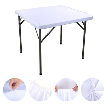 couvre table carré élastique noir rouge vert bleu rose violet blanc uni moderne festif
