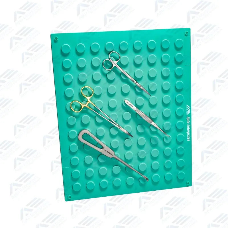 kit pinceaux médicaux vert clair surface bosses régulières pratique clips