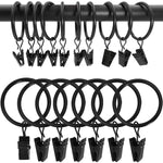 anneaux rideau pinces draperie moderne accessoires décoration intérieur métal noir