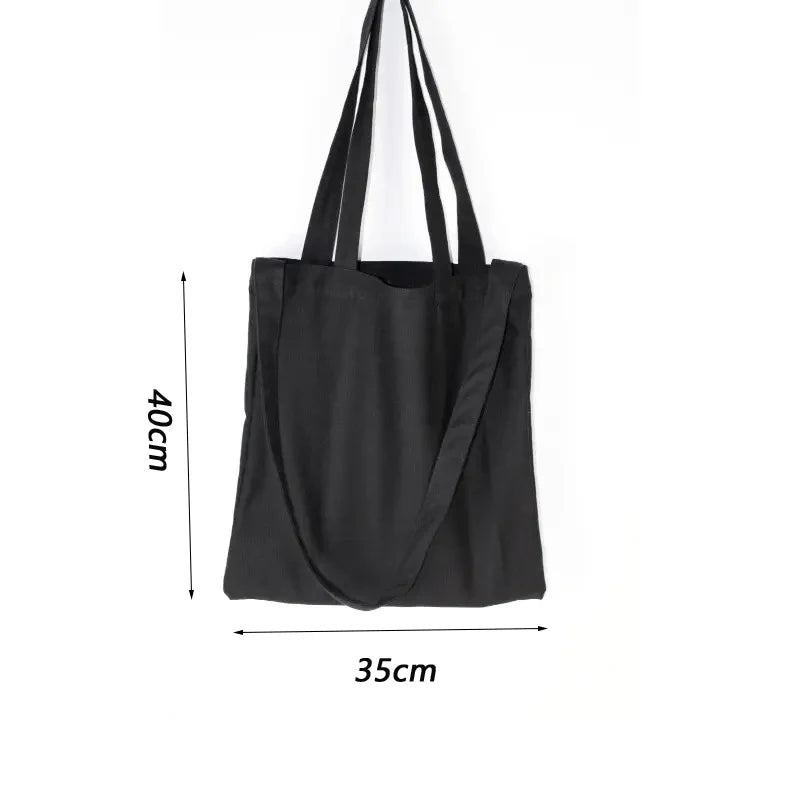 sac main noir toile coton moderne poignées cosmétiques pliable multiusage