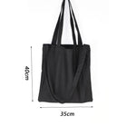sac main noir toile coton moderne poignées cosmétiques pliable multiusage