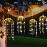 guirlande lumineuse solaire cascade blanc chaud moderne ip65 modes contemporain