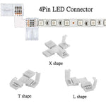 connecteurs led angle 90 degrés blanc pin rgb 12v clips instructions guide