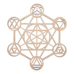 coasters bois clair gravure circulaire fleur vie om lotus minimaliste 14cm 30cm