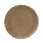 serviettes table boho chic bleu marine beige tissées rustiques décoration table événements maison