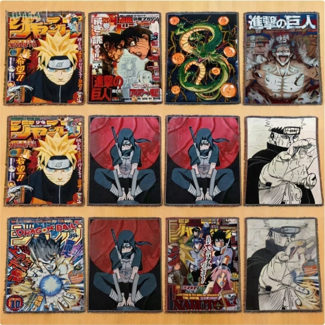 tapisserie manga dragon ball couverture canapé décoration murale coton textile japonais grande taille