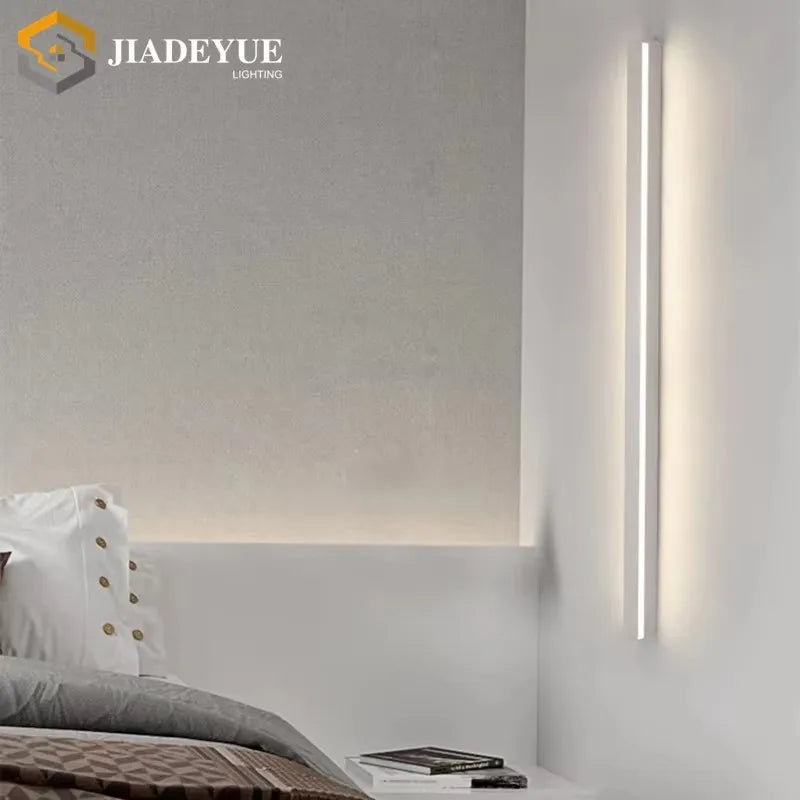 lampe murale led moderne minimaliste blanche fixée mur 100cm 120cm 150cm