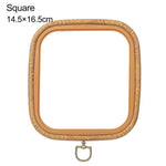 Cadre broderie bois marron texture naturelle classique boucle métallique hexagonal octogonal rectangle square