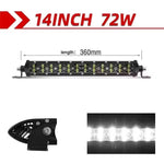 barre lumineuse led 14 pouces 72w spot flood combo travaux route moderne
