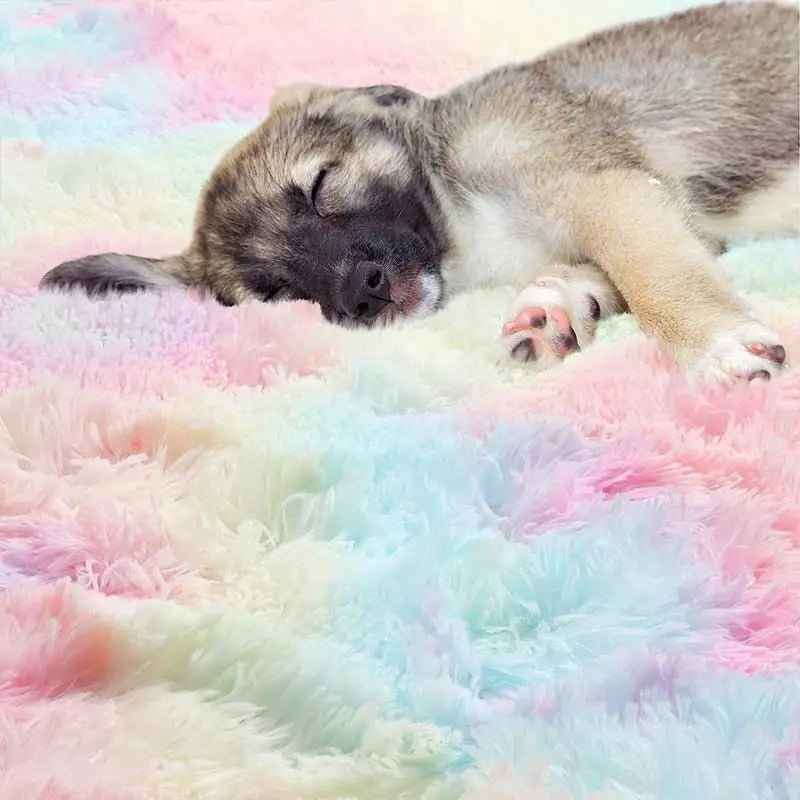 tapis rond peluche multicolore doux moderne chambre enfant 100cm 120cm 140cm 160cm pastel
