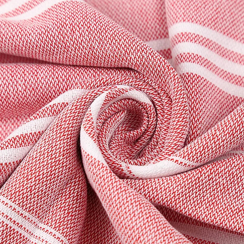 serviette bain coton biologique rayé rapide absorption 100x180cm rose gris bleu classique