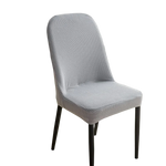 housses chaise peluche grise carreaux moderne polyester élasthanne banquet mariage salle manger fauteuil