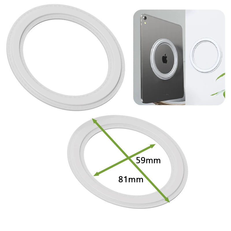 support magnétique moderne tablette noir rond lisse aimant maison réfrigérateur
