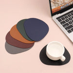 tapis souris moderne marron gris noir beige bleu marine vert foncé simili cuir respectueux