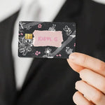 carte sim personnalisée karol papier étanche adhésif papillons fleurs notes musicales grunge creative