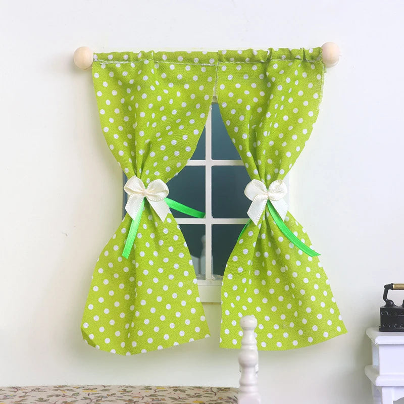rideaux decoratifs enfantins pois fleurs étoiles couleurs vert rose bleu rouge opaques