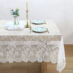 nappe dentelle blanche mariage motif floral transparent classique boho fête romantique