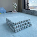 tapis modulable carreaux géométriques noir beige gris vert bleu rose moderne douillet insonorisant chambre