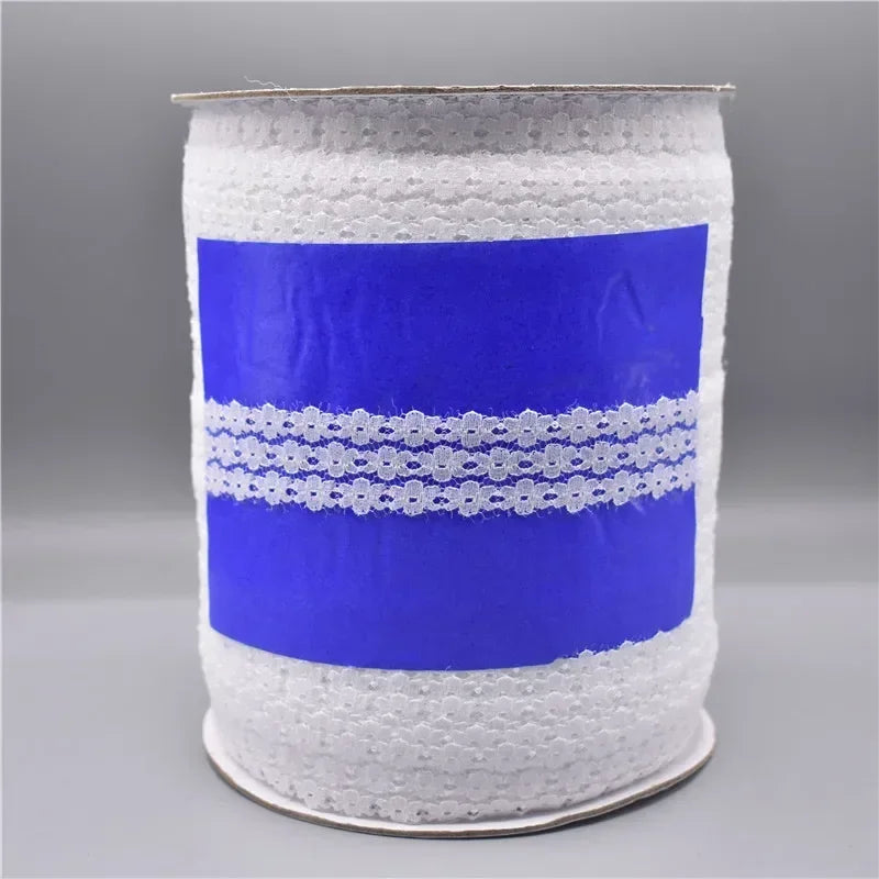 ruban dentelle blanc noir bleu rose fleurs simples classique mariage décoration tissu élasthanne polyester