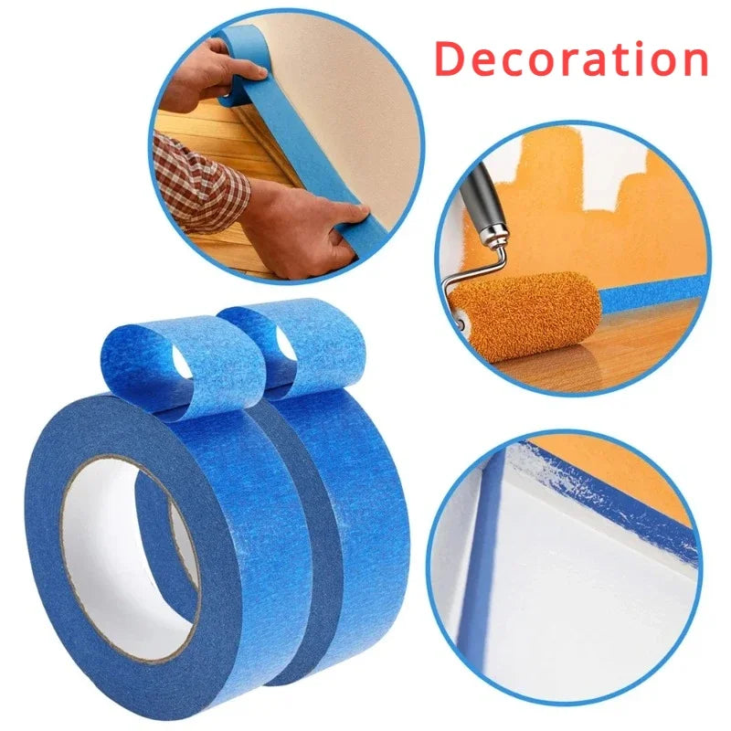 ruban adhésif bleu peinture texture rugueuse masquage pratique opacité 20m rolls