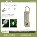 lampe portable camping rechargeable étanche transparent vert olive crochet suspension