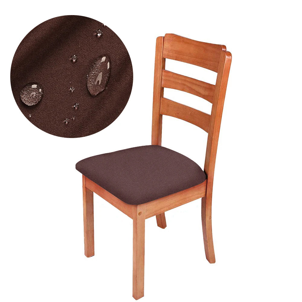 housses chaise polyester imperméable couleurs marron gris bleu noir beige moderne motif uni fixations