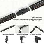 projecteurs led aimants rail noir moderne grille lumineuse réglable certifiés ul rohs