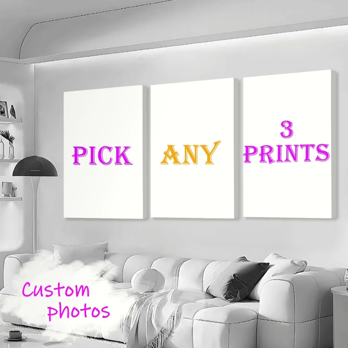 impressions toile photographies personnalisées moderne cadre bois blanc couple mariage famille decoration maison cadeau