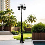 lampe rue or noir vintage élégante éclairage public ip65 led moderne aluminium