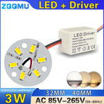 ampoule assemblez soi même led driver plaque 3w blanc neutre 32mm 40mm ac85265v