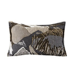 housse coussin décoratif contemporain beige noir gris motifs géométriques polyester coton