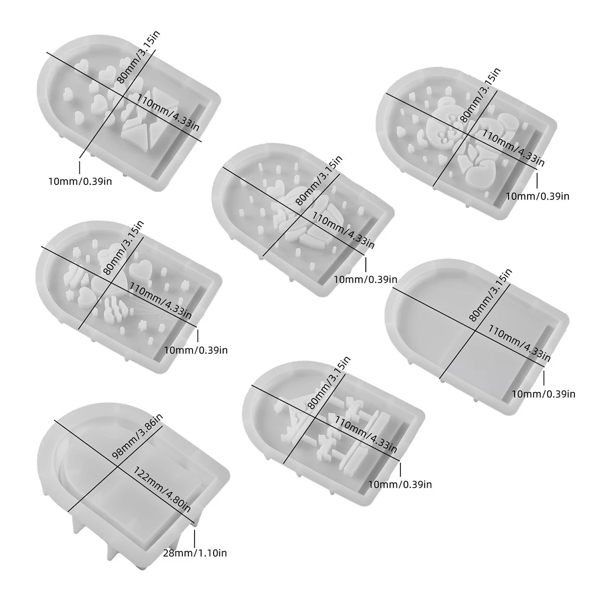 lampe décorative blanche coeurs ours cupcake carrousel moderne silicone motifs opaques