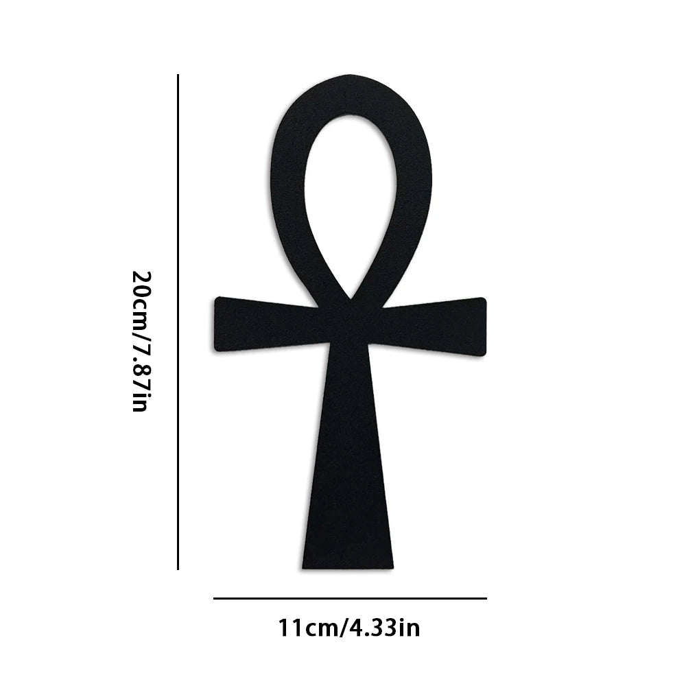 symbole ankh noir art métal décoration murale classique minimalisteintérieur objet déco