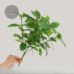 plantes artificielles vertes feuilles variées blanc rouge moderne décoration intérieure 32cm 46cm 10 pièces