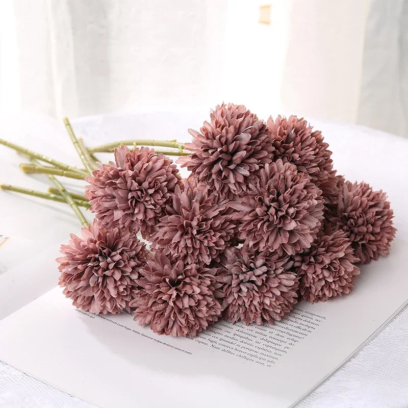 décoration intérieure bouquet hortensia artificiel moderne rose blanc vert violet