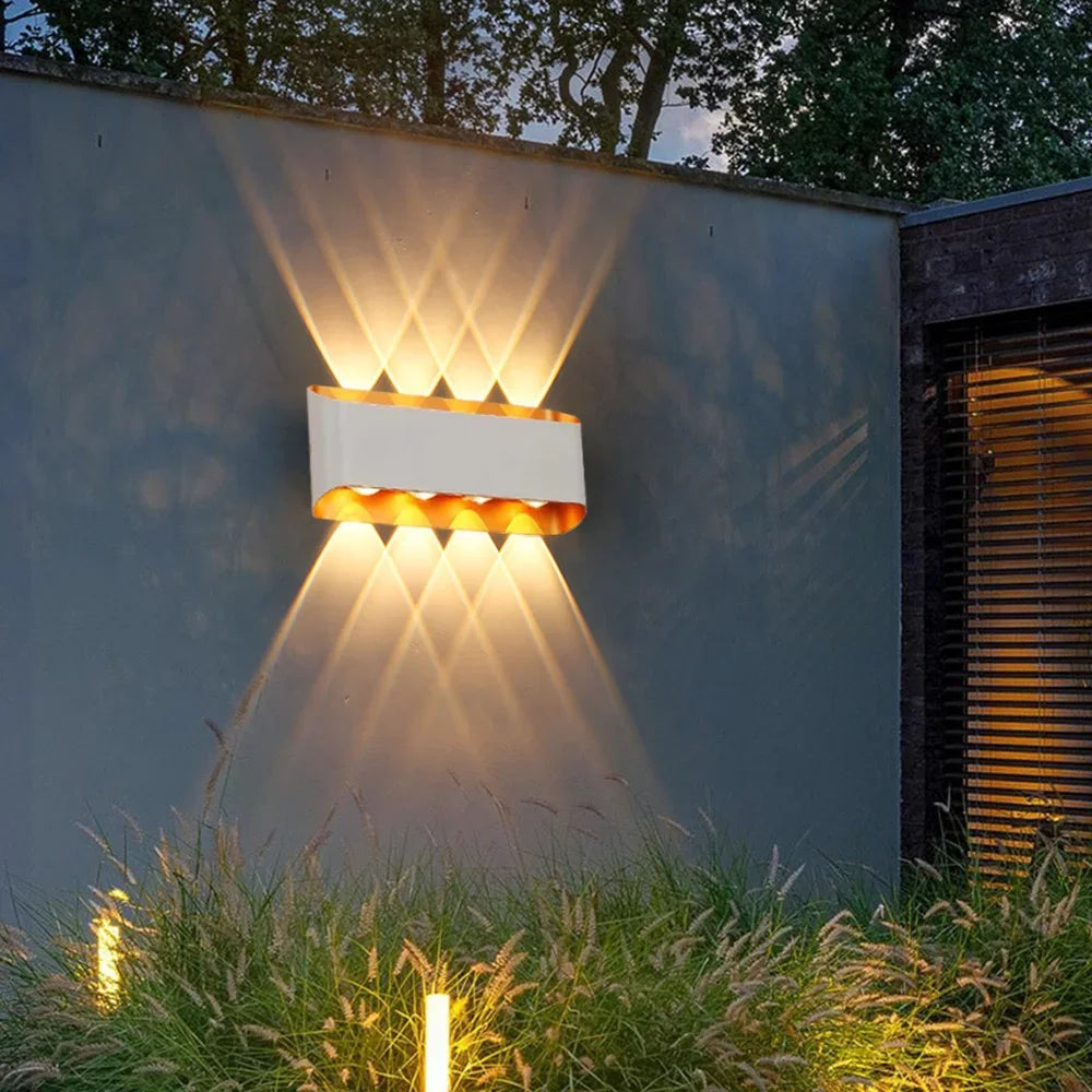 applique murale led moderne blanc doré contemporaine minimaliste étanche ip66 chambre entrée étude(toucher interrupteur)