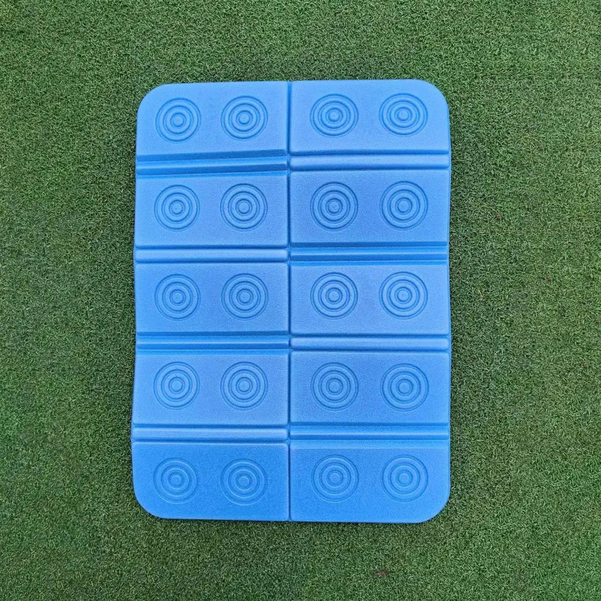 tapis pliable rouge bleu moderne ronds concentriques sol enfant famille chambre