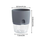 Pot auto arrosant hydroponique moderne transparent double couche coton succulenteintérieur déco jardin