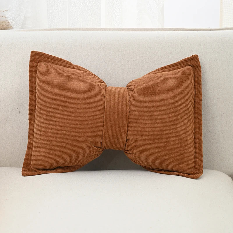 taies d'oreiller polyester corduroy moderne marron clair beige bleu marine 30x50cm opaques fixées maison