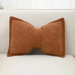 taies d'oreiller polyester corduroy moderne marron clair beige bleu marine 30x50cm opaques fixées maison