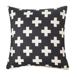 housse coussin carré géométrique coton lin moderne noir bleu rouge vert orange marron rose