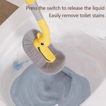brosse wc murale canard jaune poils gris moderne salle bain ventouse sans angle mort