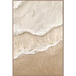 tableau mural abstrait vague plage beige texture sable art moderne décoration salon chambre salon