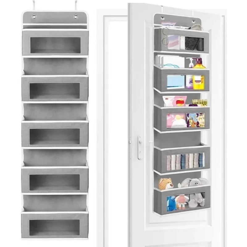 organisateur mural gris moderne compartiments clips toilettage chambre salle bain