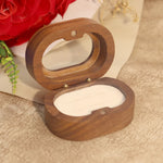 boîte bois rangement bague mariage fiançailles classique or argent clips étui transporte bijoux
