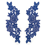 appliques textiles brodées motifs floraux couleurs rouges bleues vertes marrons or coton polyester