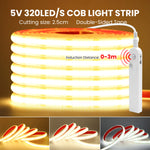 ruban led cob blanc naturel chaude capteur mouvement ip68 étanche chambre moderne